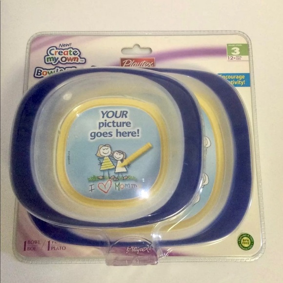 NEW Playtex Create My Own Bowl & Plate Stage 3 Blue BPA FREE - Picture 2 of 11